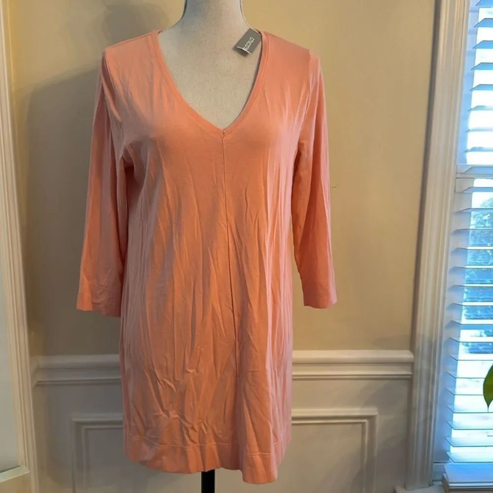 Chico’s Refined Jersey 3/4 Sleeve Tunic Top